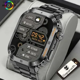 Armbanduhren Robuste und langlebige Militär-Smartwatch, IP68, wasserdicht, 2,01 Zoll HD-Display, Bluetooth-Sprach-Smartwatch für Android, iOS, XIAOMIQ231123