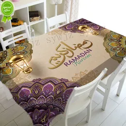 NY RAMADAN TABLEDKLÄGG Kök Rektangulärt dukduk Crescent Eid Home Table Accessories Muslim Mosque Festival Party TablecoLt