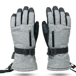 ユニセックススキーグローブ-30度スノーボードミトンタッチスクリーングローブスノーモービルモーター防水雪の手袋