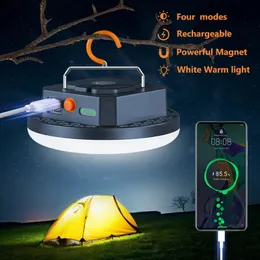 Flashlights Torches 10000mAh LED Tent Light Rechargeable Lantern Portable Emergency Night Market Outdoor Camping Bulb Lamp Flashlight Home 231123