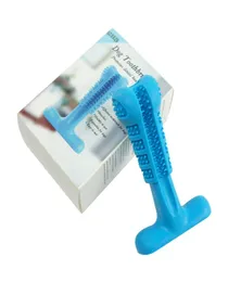 Hund tandborste leksak effektiv husdjur hund tandborste 2 färger silikon hund tandborste tugga leksak rengöringsverktyg av DHL 3974317