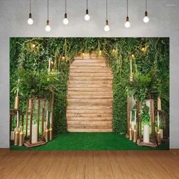 Party Decoration Tropical Jungle Safari Födelsedag Green Leaves Pocall Baby Shower Wild One Backdrop Wedding Scen Pography Bakgrund