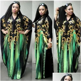 Etniska kläder Etniska kläder Afrikanska klänningar för kvinnor Africa Kläder Kostymklänning Tryck Dashiki Ladies Ankara Plus Size Nigeria F DHTO5
