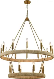 Ljuskronor Tier Brass Wagon Wheel Chandelier - Stor bondgård Rustik för matsal Living Entryway