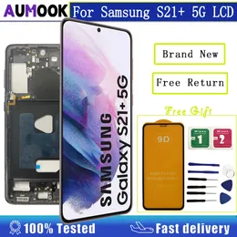 6,7-дюймовый OLED-дисплей для Samsung Galaxy S21+ 5G ЖК-дисплей с рамкой и дигитайзером сенсорного экрана для Samsung S21+ Дисплей SM-G996B/DS Запасные части SM-G996U SM-G996N ЖК-дисплей в сборе