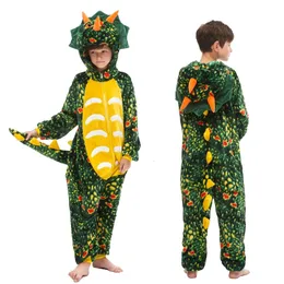 Детские пижамы с изображением динозавра Кигуруми, одежда для сна для маленьких мальчиков, комбинезоны со стежком, пандой и единорогом, пижама для девочек, детский комбинезон 231122