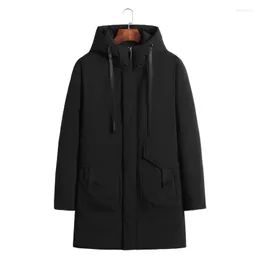 Piumino da uomo Plus Size 8XL 7XL 6X Spessore caldo inverno per il tempo libero Giacca imbottita in cotone da uomo Cappotto lungo con cappuccio allentato Parka Grande