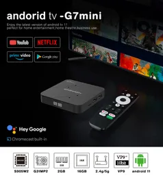 G7 Mini ATV Android 11 TV Box 2G 16G Amlogic S905W2 4K ATV BT Voice Dual Wi -Fi