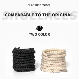 Sko delar Tillbehör 1Pair Linen Cotton Sneakers Laces For Shoes 8mm Bold Round Shoelaces Quality A Laces 100 120 140 160 180cm Shoestrings 231123