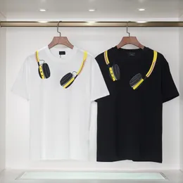 Дизайнерские мужские футболки черно-белые повседневные модные вышивки с алфавитом 100% хлопок уличная мужская и женская идентичная одежда с круглым вырезом с коротким рукавом 3XL # 88