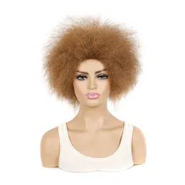 GÖRDING Kvinnlig explosiv huvud peruk Huvudskydd fluffigt Curly Chemical Fiber Wig Head Cover Short Fluffy Short Hair Wig Head Cover