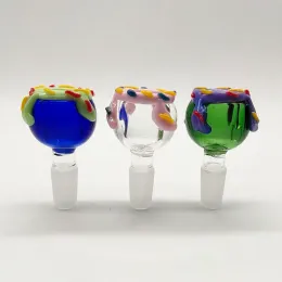 DPGB106 ملحقات التدخين 14mm 18mm Minky Icecream Colored Glass Bowl ZZ