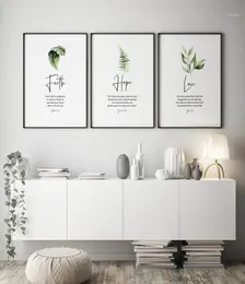 Gemälde Bibelvers Poster und Drucke Glaube Hoffnung Liebe Wand Kunstdruck christliche Zitate Leinwand Malerei Wohnzimmer Poster auf The3331706