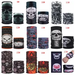 Sömlös multifunktion magisk skalle halsduk halv ansiktsmask utomhus cykling turban ridmask hals varmare halsduk halloween kostym dbc ll