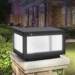 Modern Solar Outdoor Lamp med justerbar färg varma pelarlampor