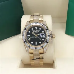 4スタイルツートーンダイヤモンドウォッチ40mm GMT 116758 SANR-74769BRIL 116759 OYSTER BLACK DAIL GOLDブレスレット自動ムーブメントメカニック2145