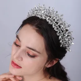 Gioielli per capelli da sposa Argento strass Corona da sposa Diamanti Accessori per capelli da sposa fatti a mano Festa Sposa Gioielli per testa in oro per donna Fascia per capelli Tiara 231121