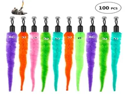 Cat Toys 100st Squiggly Worm Toy Refills Wand Replacement Interactive Teaser Attachment för inomhuskatter Kittencat Toyscat8156610