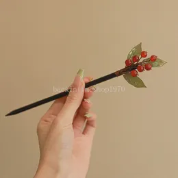 New Chinese Style Wooden Hair Sticks Hairpin Hanfu Hair Pin Stick Handmade Ponytail Holder Hair Clip Accessories