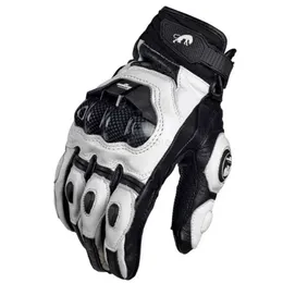 Motorradhandschuhe Motorradhandschuhe Schwarz Racing Echtes Leder Motorrad Weiß Straßenreiten Teamhandschuh Herren Sommer WinterL231153