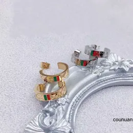 Projektantki kolczyki Studs Ear Dangle żyrandol Half Circle marka g stadnina 316l stal nierdzewna 18k złota srebrna róża liter grawerowanie kolczyki grawerkowe dziewczęta ślub j