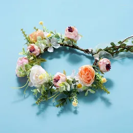 Guirlande de décoration florale pour mariée, couvre-chef pour fête d'anniversaire