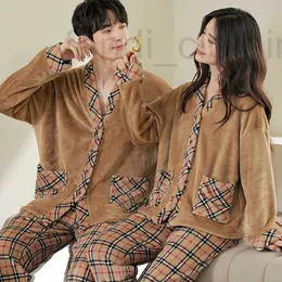 Women's Sleep & Lounge designer Shop new coral velvet couple pajamas for autumn and winter, add to reduce age, check coffee color, can be worn externally T4LL