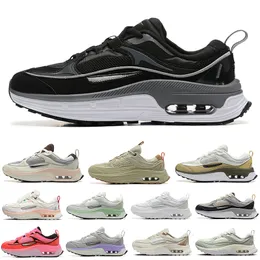 Mode luftar kudde lycka löparskor för män kvinnor designer vit svart cool grå laserrosa beige ljus benplattform sneakers sport jogging