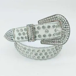 26% rabatt på bältesdesigner Nya herrar Vit glänsande boll med diamanter Punk Head Sequined Women's Belt