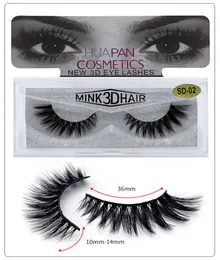 3D Multilayer Mink Lashes Tjock Mink Lash Strips False Mink Eyelash för ögonmakeup Fake Eye Lashes Eyelashs Extension 20 Styles3490407