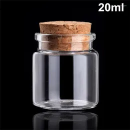 Depolama Şişeleri 60 x 20ml Cork Stopper Boş Diy Hediye Kavanozları El Sanatları Fabrika Toptan Satış