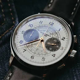 Armbanduhren Vintage Fliegeruhr Chronograph Quarz Armbanduhren 40mm Militär Chrono Uhren Luxus Sport Panda Zifferblatt Uhren Mysterious CodeQ231123