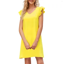 Casual Kleider Sommer Soild Kleid Frauen Hohe Taille Chic Elegant Party Abend Vestidos De Graduacion