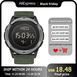 Zegarek na rękę North Edge Alps Digital Watch Watch Fibre Watch Męski Wodork z włókna węglowego Sports Super Light Outdoor Compass Waterproof 50m WristWatchesq231123