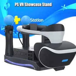VRAR AccessOrise PS Move VR PSVR LED 스토리지 스탠드 2 충전 포트 헤드셋 홀더 CUH-ZVR2 4 개의 액세서리 용 2 차 브래킷 231122