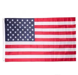 50pcs USA flagi amerykańska flaga amerykańska garden biuro Banner Flagi 3x5 ft Bannner Quality Stars Stripes poliester solidna flaga 15090 WY01479574