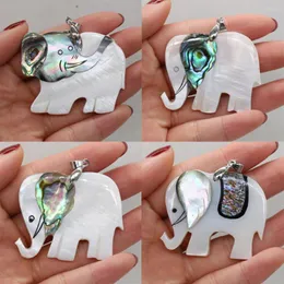 Anhänger Halsketten Natürliche Muschel Niedlicher Elefant Perlmutt Für Charms Schmuckherstellung Halskette Reiki Heilen Geschenke