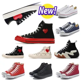 Designer 1970 scarpe da donna Red Heart anni '70 Big Eyes Chuck Hearts anni '70 Hi Skate Scarpe con plateau spesse Materiali classici in tela Uomo Skateboard Sneakers 35-44 taglia