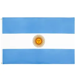 Argentinien-Flagge, 90 x 150 cm, argentinische Nationalflagge und Banner, 3 x 5 Fuß, ARG, argentinische Landesflaggen, für drinnen und draußen, zum Aufhängen 6348071