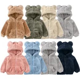 Jackets Arrivals Baby Winter Warm Clothes Boys Girls Zipper For Kids Fleece Hoodies Children Outfits Pullover Outerwear 231123