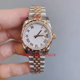 2023 QC Check Luxury Watch Platinum Mint Green Watch 31mm Women Automatic Watch 3235 Automatic Mechanical Bracelet Lady Watches Waterproof Wristwatches 126300