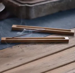Trä rökelse stickhållare 23 cm linje rökelse brännare trä hantverk sandelträ spole basdekoration