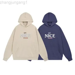 المصمم Balencaigaity Hoodie Balanciaga Trendy Paris 2023 الخريف/الشتاء الجديد B عائلة رسالة لطيفة للرجال والنساء الاثنين سترة مقنعين فضفاضة