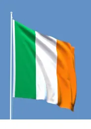 Bandeira da Irlanda 90x150cm Bandeiras nacionais personalizadas do país irlandês 15x09m Bandeiras de alta qualidade para ambientes internos e externos da Irlanda1489638