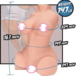 massager sex sex massagersex massagerReal Person Upper Body Silicone Solid Doll Mature Female Male Big Butt Pussy Hip Inverted Adult Sexual Products HGG