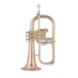 B Flat Phosphor Copper Silver Fluged Flugelhorn Brass Band Music for Beginner Presid