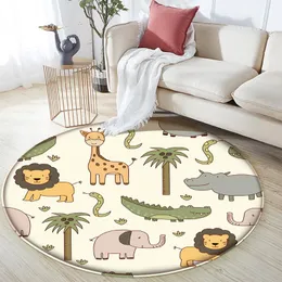 Teppiche Gute Qualität Teppich Kinder Flanell Teppich Tierpuzzlespiel Lernen Für Baby Spielen Rechteckig Im Zimmer