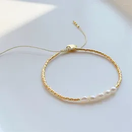 Charm Bracelets KKBEAD Luxury Natural Pearl For Women Gift Gold Color Miyuki Beads Bracelet Simple Thin Pulseras Femme Fashion Jewelry