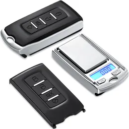 Mini Taşınabilir Gram Ölçeği 200g/0.01g Mini Dijital Cep Ölçeği Araba Anahtar Şekli Pil Gıda/Takı Ölçeği Ons/Tahıllar ile Elektronik Ölçek Arka aydınlatmalı LCD ile Ölçek