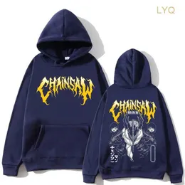 남성용 후드 땀 셔츠 2023 애니메이션 전기 톱 남자 Aki Denji Power Metal Hoodie Manga Double Sideshirt 여자 힙합 커플 I0GX